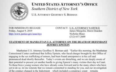 Un brouillon concernant le décès d’Epstein préparé la veille de sa mort !